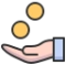 coins in hand icon