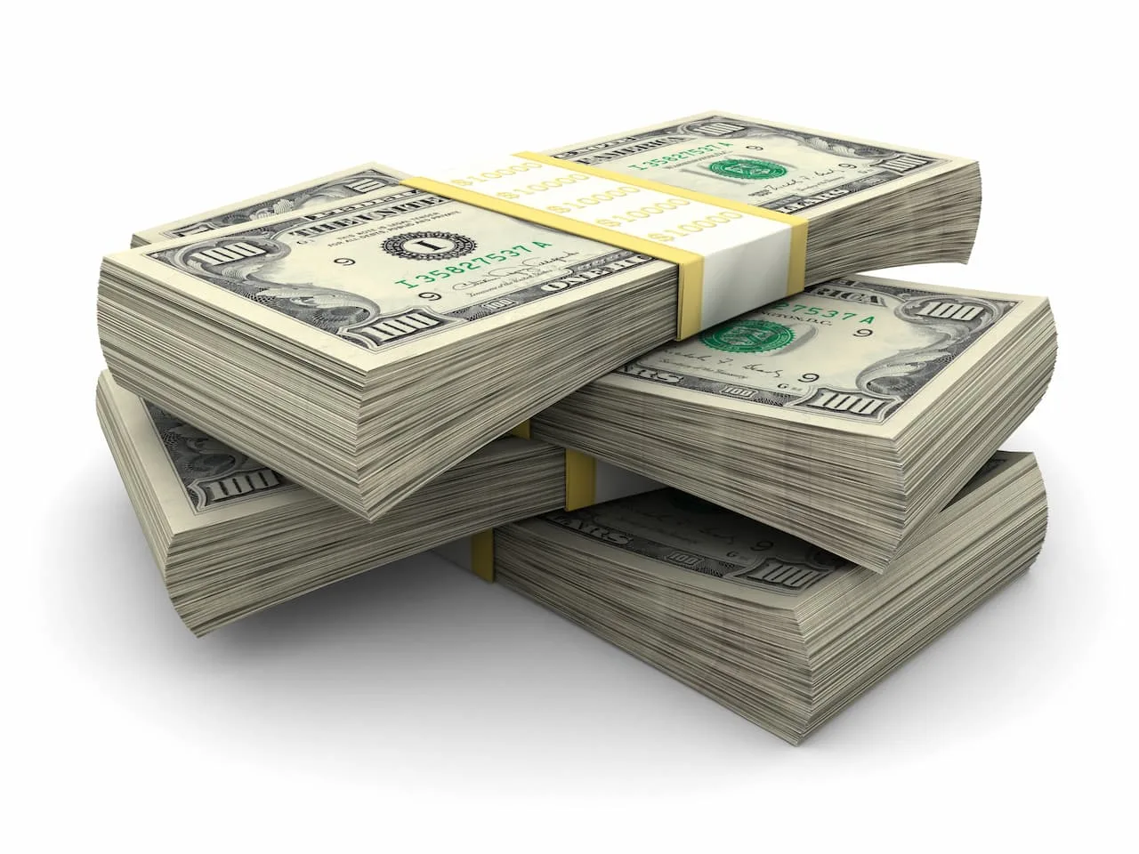 big stacks of money