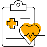 graphic of a medical clipboard and heart